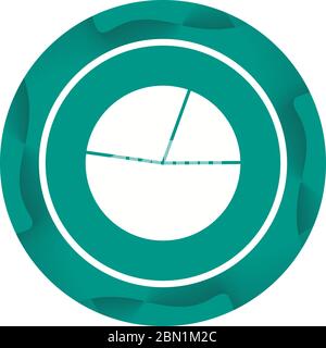Beautiful Pie chart Vector Glyph icon Stock Vector