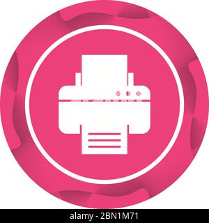 Beautiful Printer Vector Glyph icon Stock Vector