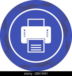 Beautiful Printer Vector Glyph icon Stock Vector