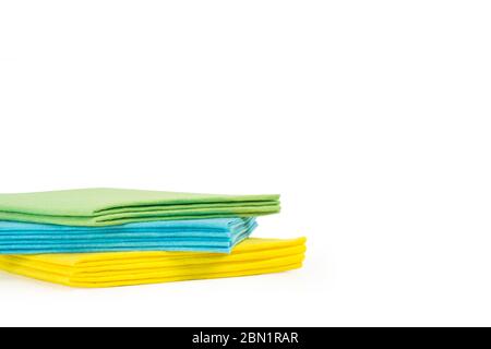 Colored sponge cltohes isolated on a white background Stock Photo