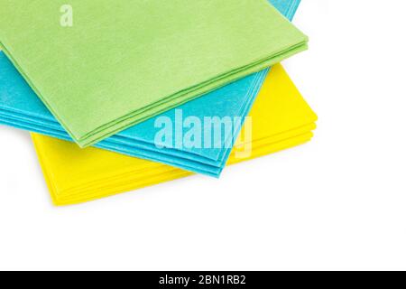 Colored sponge cltohes isolated on a white background Stock Photo