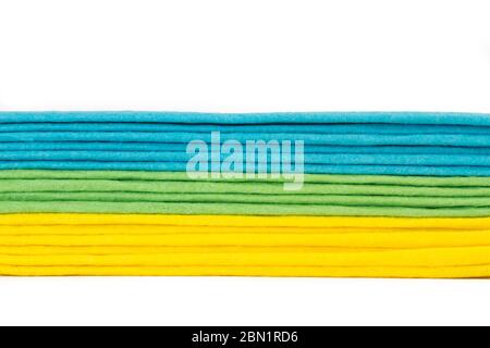Colored sponge cltohes isolated on a white background Stock Photo