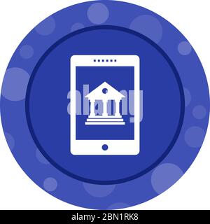 Beautiful Mobile banking Vector Glyph Icon Stock Vector