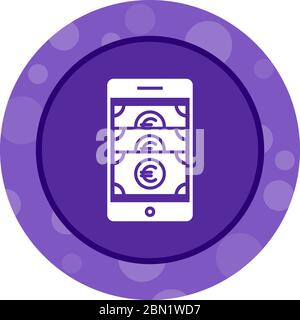 Beautiful Online banking Vector Glyph icon Stock Vector