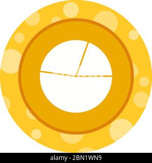 Beautiful Pie chart Vector Glyph icon Stock Vector