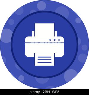 Beautiful Printer Vector Glyph icon Stock Vector