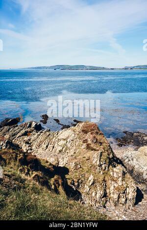 View across Castletown Bay viewed from Langness peninsular Stock Photo