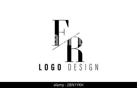 ER RE letter logo. Unique attractive creative Stock Vector