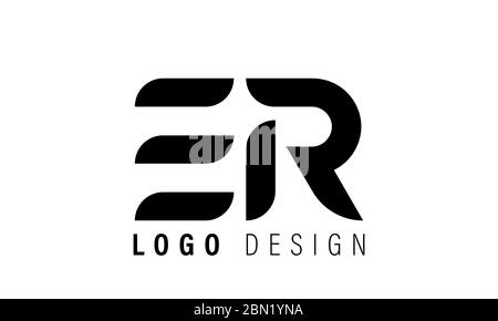 ER RE letter logo. Unique attractive creative Stock Vector