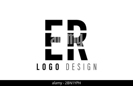 ER RE letter logo. Unique attractive creative Stock Vector