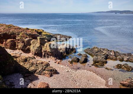 View across Castletown Bay viewed from Langness peninsular Stock Photo