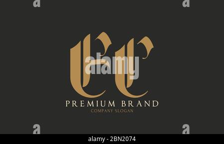CE or EC. Monogram of Two letters C&E. Luxury, simple, minimal and elegant CE logo design. Vector illustration template. Stock Vector