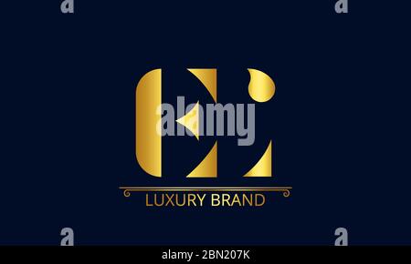 CE or EC. Monogram of Two letters C&E. Luxury, simple, minimal and elegant CE logo design. Vector illustration template. Stock Vector