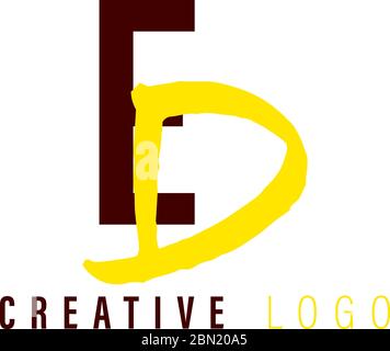 ED letter Logo Design Template Vector Stock Vector
