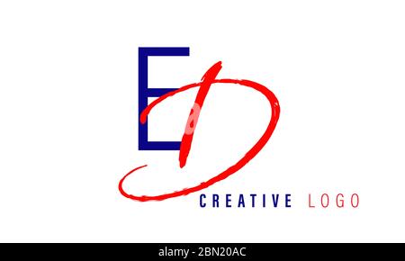 ED letter Logo Design Template Vector Stock Vector
