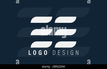 EE Monogram Logo / EE Negative Spaces Logo / E in E Logo Stock Vector