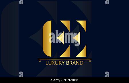 EE Monogram Logo / EE Negative Spaces Logo / E in E Logo Stock Vector