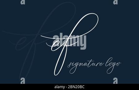 EF logo design. Company logo. Monogram logo. Stock Vector