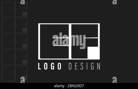 EF logo design. Company logo. Monogram logo. Stock Vector