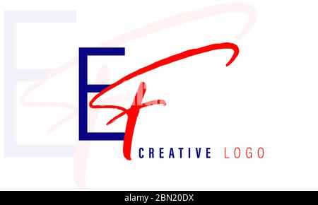 EF logo design. Company logo. Monogram logo. Stock Vector