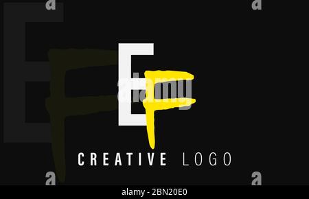 EF logo design. Company logo. Monogram logo. Stock Vector