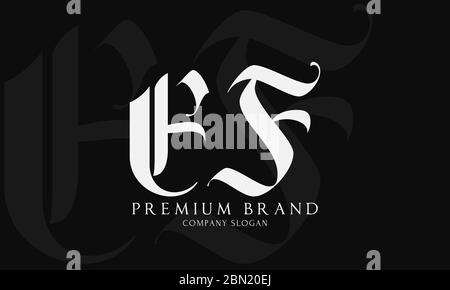 EF logo design. Company logo. Monogram logo. Stock Vector