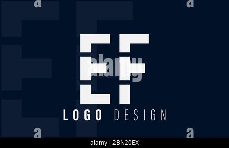 EF logo design. Company logo. Monogram logo. Stock Vector