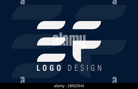 EF logo design. Company logo. Monogram logo. Stock Vector