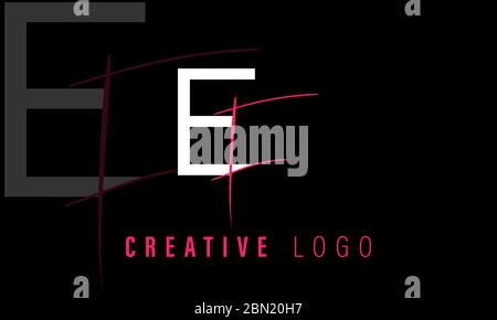 EF logo design. Company logo. Monogram logo. Stock Vector