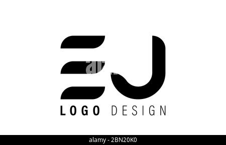 Initial based clean and minimal Logo. EJ JE E KJ letter creative fonts monogram icon symbol. Universal elegant luxury alphabet vector design Stock Vector
