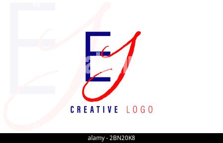 Initial based clean and minimal Logo. EJ JE E KJ letter creative fonts monogram icon symbol. Universal elegant luxury alphabet vector design Stock Vector