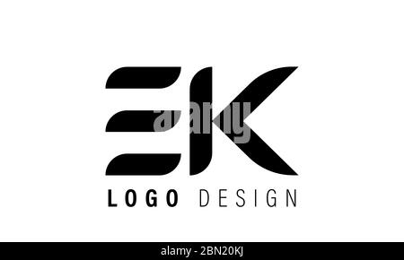 Initial based clean and minimal Logo. EK KE E K letter creative fonts monogram icon symbol. Universal elegant luxury alphabet vector design Stock Vector