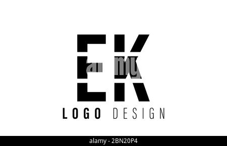 Initial based clean and minimal Logo. EK KE E K letter creative fonts monogram icon symbol. Universal elegant luxury alphabet vector design Stock Vector