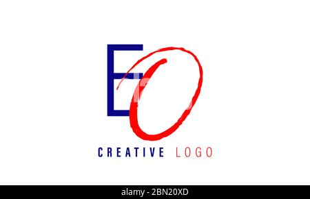 Initial EO Letter Linked Logo. Creative Letter EO Modern Business Logo Vector Template. Initial EO Logo Template Design Stock Vector