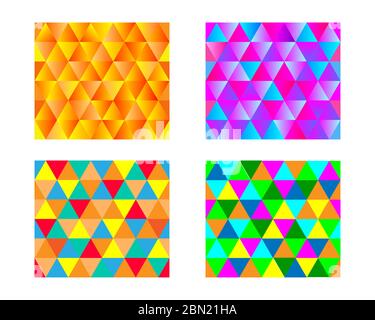 Abstract triangle seamless pattern full color free vector Stock Vector