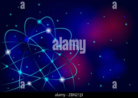 Abstract technology particle background free vector Stock Vector