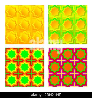 Abstract islamic seamless pattern full color free vector Stock Vector