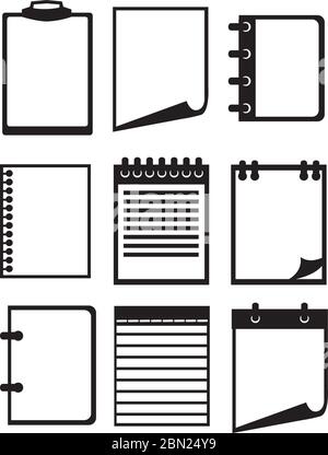 Copy paper writing icon. Outline copy paper writing vector icon color ...