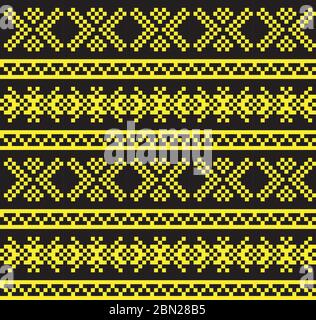 Christmas fair isle pattern background for fashion textiles, knitwear and graphics Stock Vector