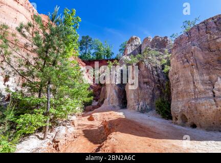 Amazing sights all through Providence canyon in Stewart County, Georgia Stock Photo