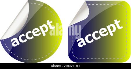 black play stickers set on white, icon button Stock Photo - Alamy