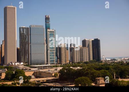 Chicago Illinois skyline looking north Stock Photo