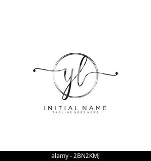 Initial YL Logo Design Vector Template. Creative Letter YL