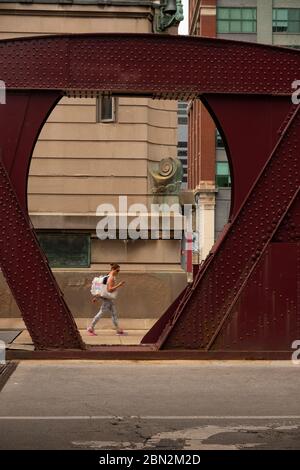 Riverwalk in Chicago Illinois Stock Photo