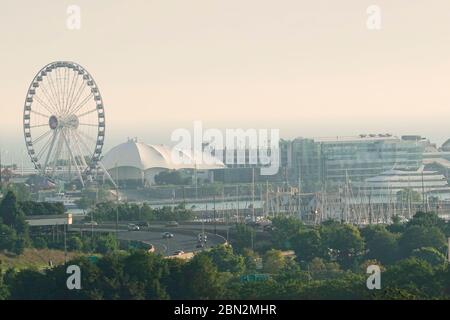 Centennial Ferris wheel on Navy Pier Chicago Illinois Stock Photo