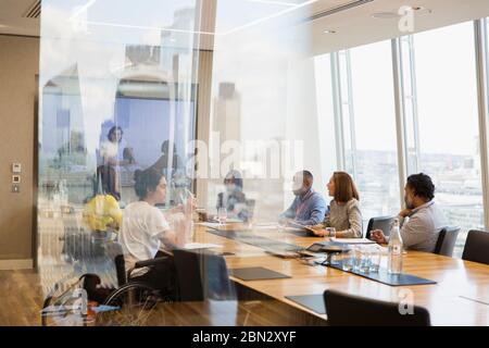 Business people in conference room meeting Stock Photo