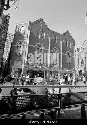 1997, Leeds city Centre, busy with shoppers, West Yorkshire, northern England, UK Stock Photo