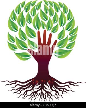 Square Root Tree Nature Environment Logo Design Vector Stock Vector ...