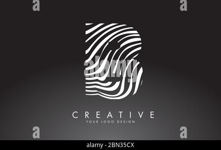 Z Letter Logo Design with Fingerprint, black and white wood or Zebra ...
