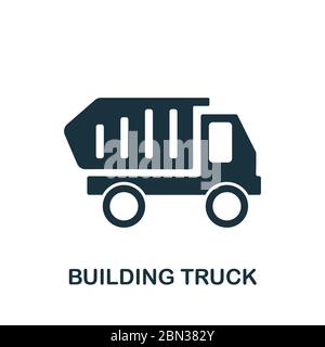 Building Truck icon from industrial collection. Simple line Building Truck icon for templates, web design and infographics Stock Vector